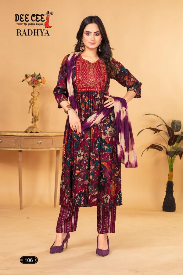 Deecee Radhya Rayon Foil Printed Kurti Pant With Dupatta